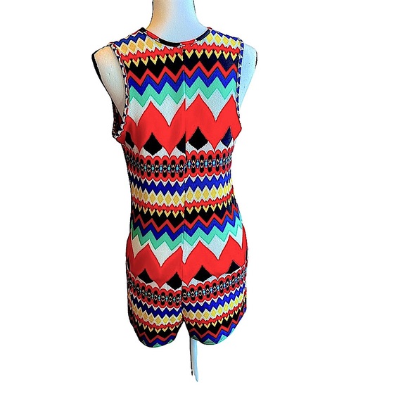 NWOT Funky RETRO Multi-Color Sleeveless Romper Size L - Picture 3 of 15